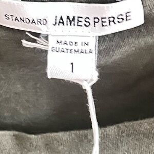 James Perse olive Green short sleeve mock neck t shirt